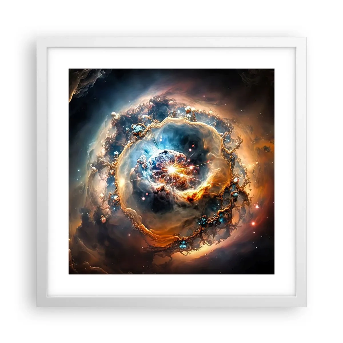 Poster in einem weißen Rahmen - Anfang - 40x40 cm