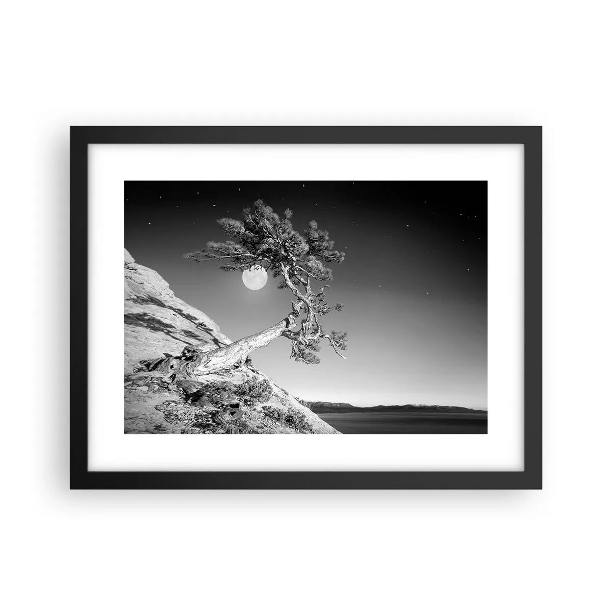 Poster in einem schwarzem Rahmen - Siegreiche Kämpferin - 40x30 cm