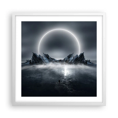 Poster in einem weißen Rahmen - Ende der Geschichte - 50x50 cm