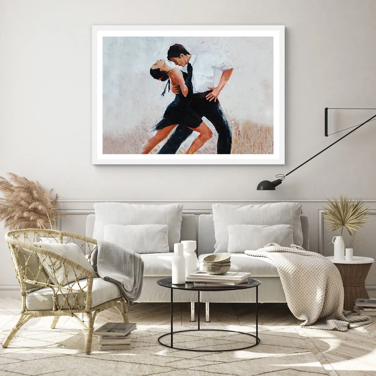 Poster in einem weißen Rahmen - Tango meiner Träume und Träume - 100x70 cm