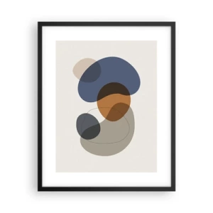 Poster in einem schwarzem Rahmen - Farbtropfen - 40x50 cm