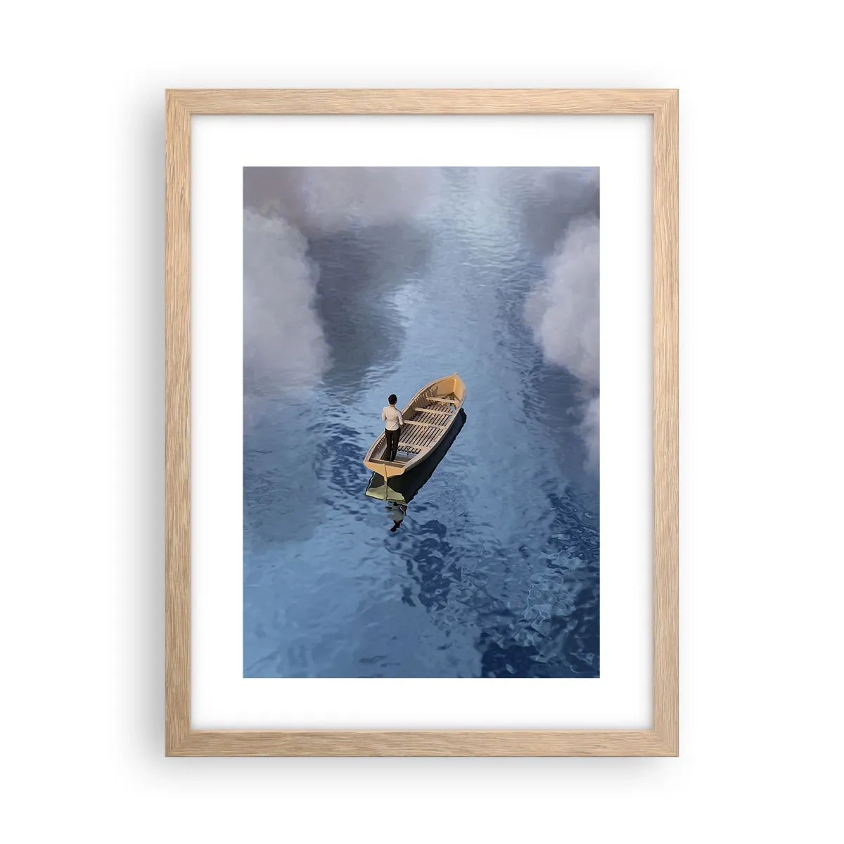 Poster in einem Rahmen aus heller Eiche - Leben – Reise – unbekannt - 30x40 cm