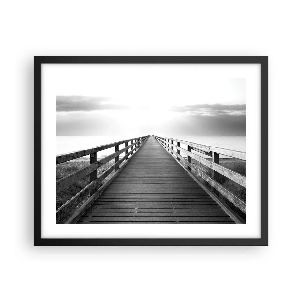 Poster in einem schwarzem Rahmen - In die Ferne ... - 50x40 cm