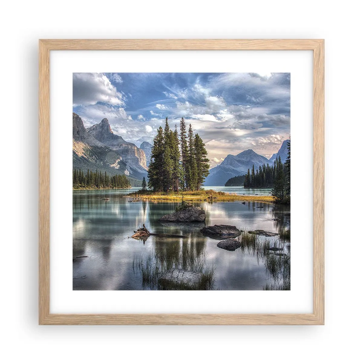 Poster in einem Rahmen aus heller Eiche - An dem tollen und sauberen Wasser ... - 40x40 cm