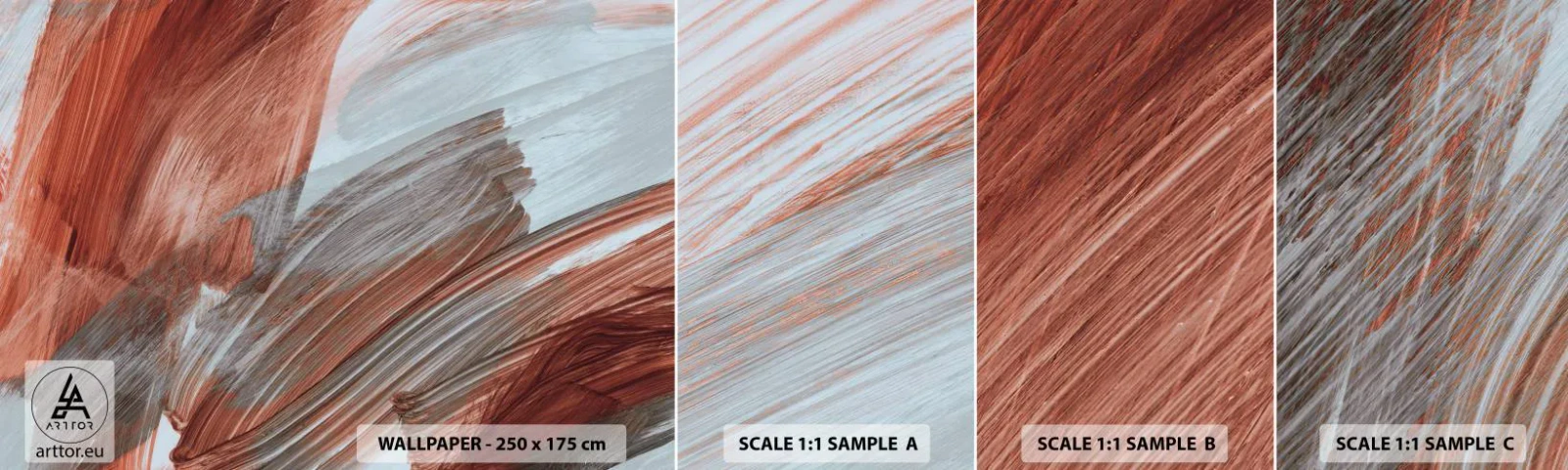 Fototapetenmuster Standard Eco - Herbst und windige Abstraktion - Stück, Chaos, Minimalismus - 100x30 cm