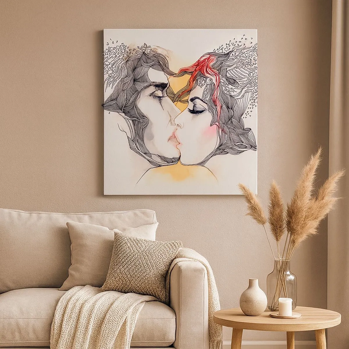 Bild auf Leinwand - Leinwandbild - Die Welt existiert nicht - 30x30 cm