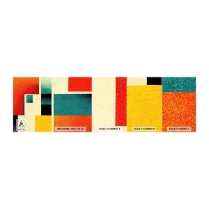 Fototapeten Muster Selbstklebend Deluxe Sticker - Geometrische Abstraktion – gute Energie - Quadrate, Alt, Stück - 100x30 cm