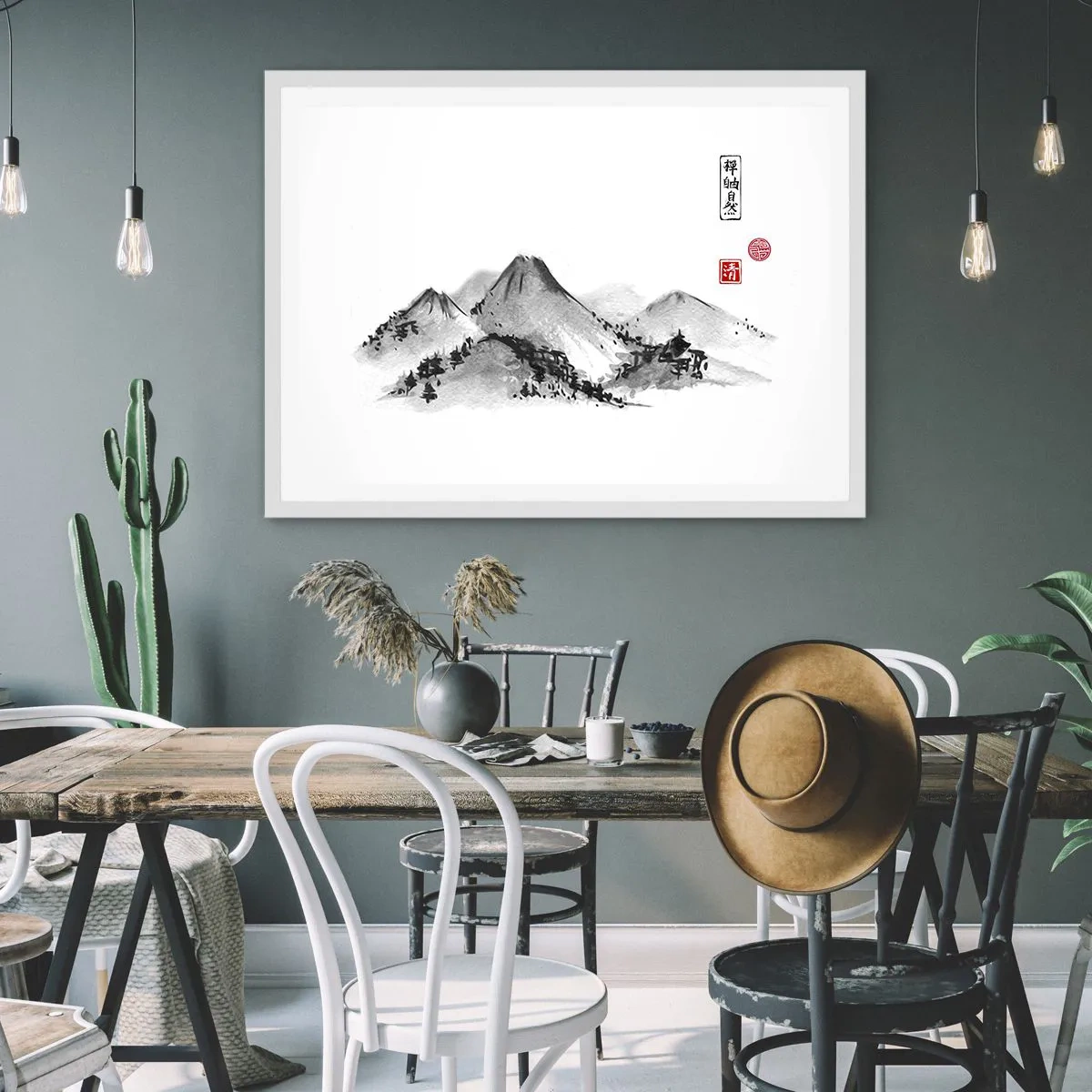 Poster in einem weißen Rahmen - Unendliche Fernen - 70x50 cm