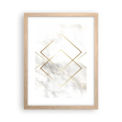 Poster in einem Rahmen aus heller Eiche - Ein Blick in die Unendlichkeit - 30x40 cm