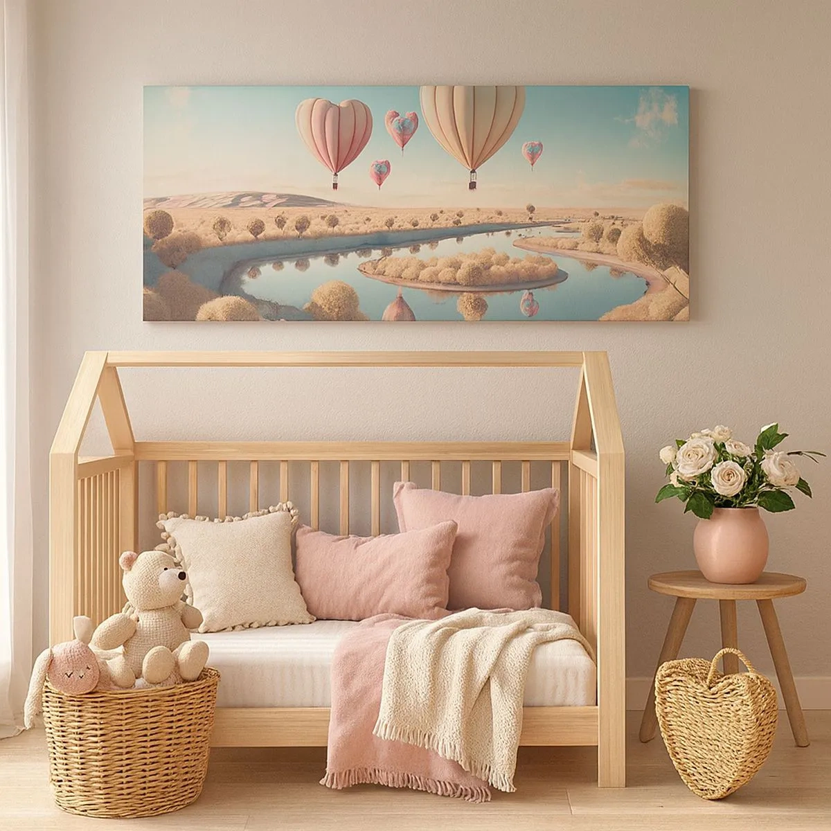 Bild auf Leinwand - Leinwandbild - Dank Liebe steigt man auf - 100x40 cm