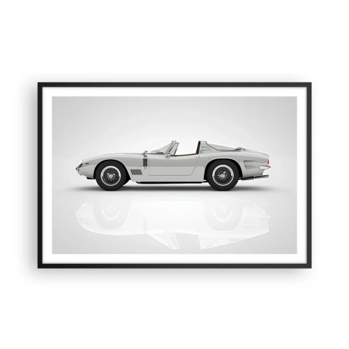 Poster in einem schwarzem Rahmen - Spaß versprochen - 91x61 cm