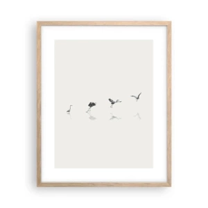 Poster in einem Rahmen aus heller Eiche - Vier einfache Schritte - 40x50 cm