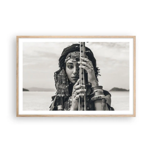 Poster in einem Rahmen aus heller Eiche - Die Musik des Orients selbst - 91x61 cm