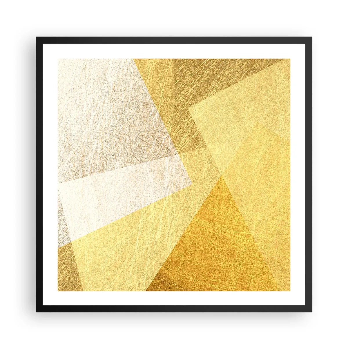 Poster in einem schwarzem Rahmen - Geometriewetter - 60x60 cm