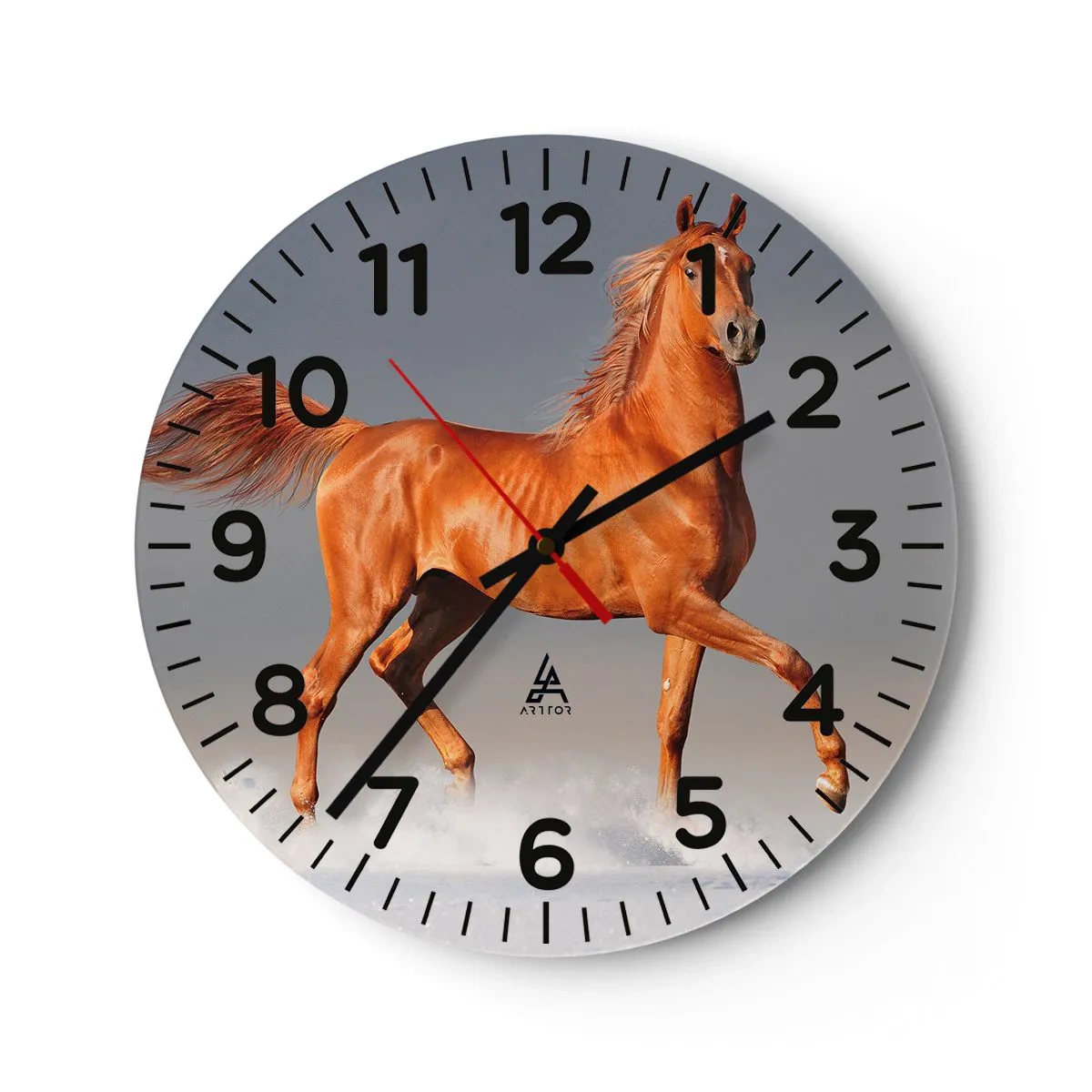 Wanduhr - Glasuhr - Tanzende Anmut - 30x30 cm