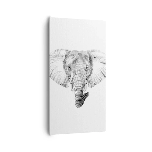 Bild auf Leinwand - Leinwandbild - Da war ein Elefant, so groß wie - ein Elefant - 65x120 cm