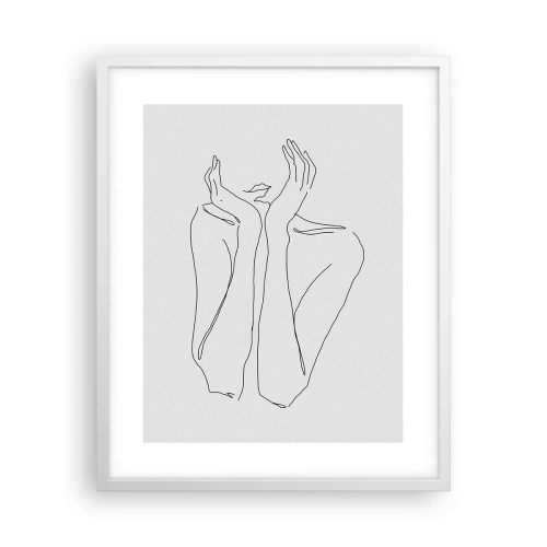 Poster in einem weißen Rahmen - Wovon Mädchen träumen - 40x50 cm