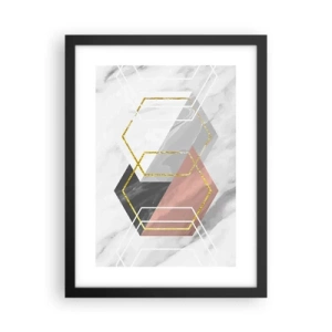 Poster in einem schwarzem Rahmen - Kettenkomposition - 30x40 cm