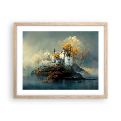 Poster in einem Rahmen aus heller Eiche - Beginn einer romantischen Geschichte - 50x40 cm