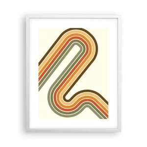 Poster in einem weißen Rahmen - Zickzack zum Ziel - 40x50 cm