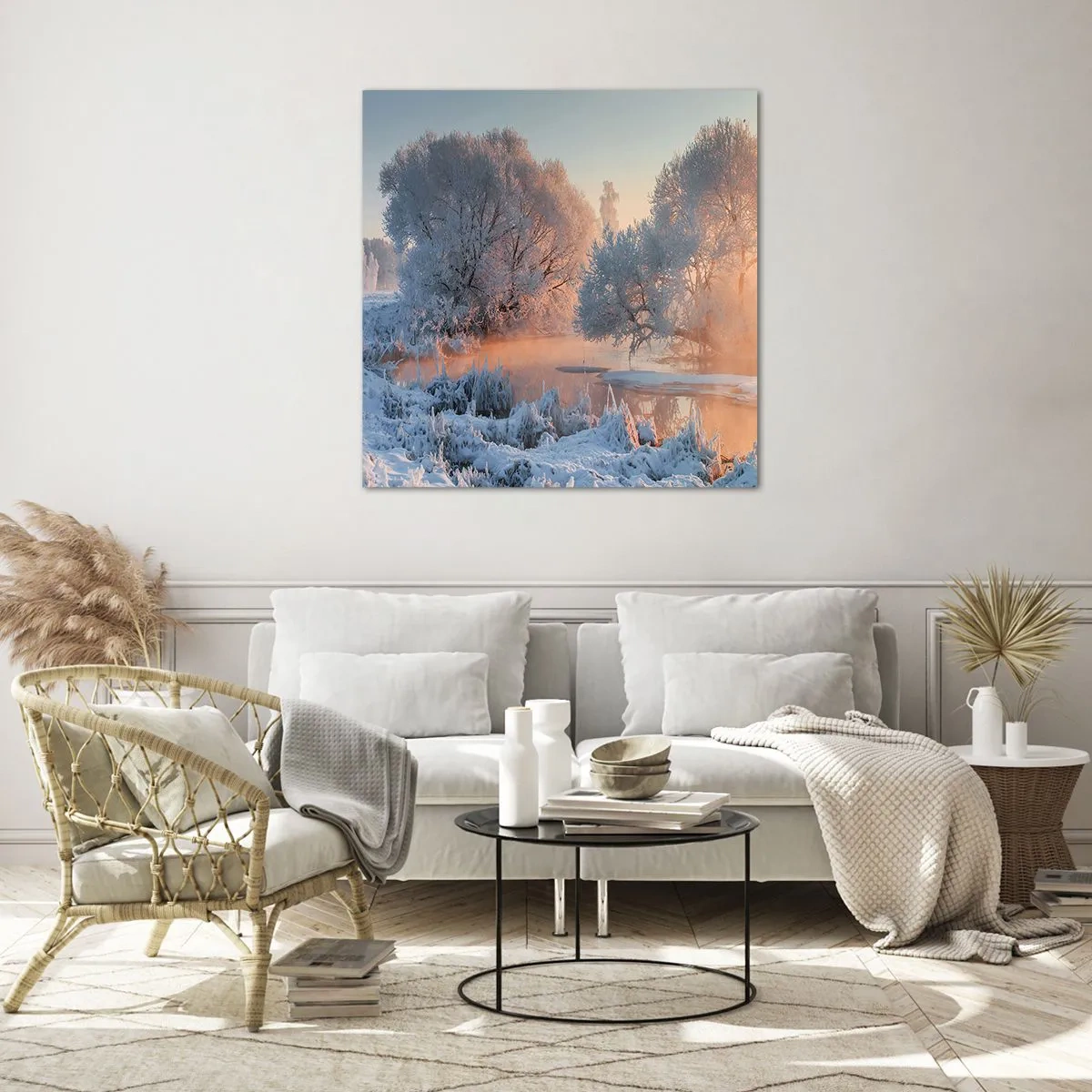 Glasbild - Bild auf glas - Alles im Kristall glänzt in der Sonne - 40x40 cm