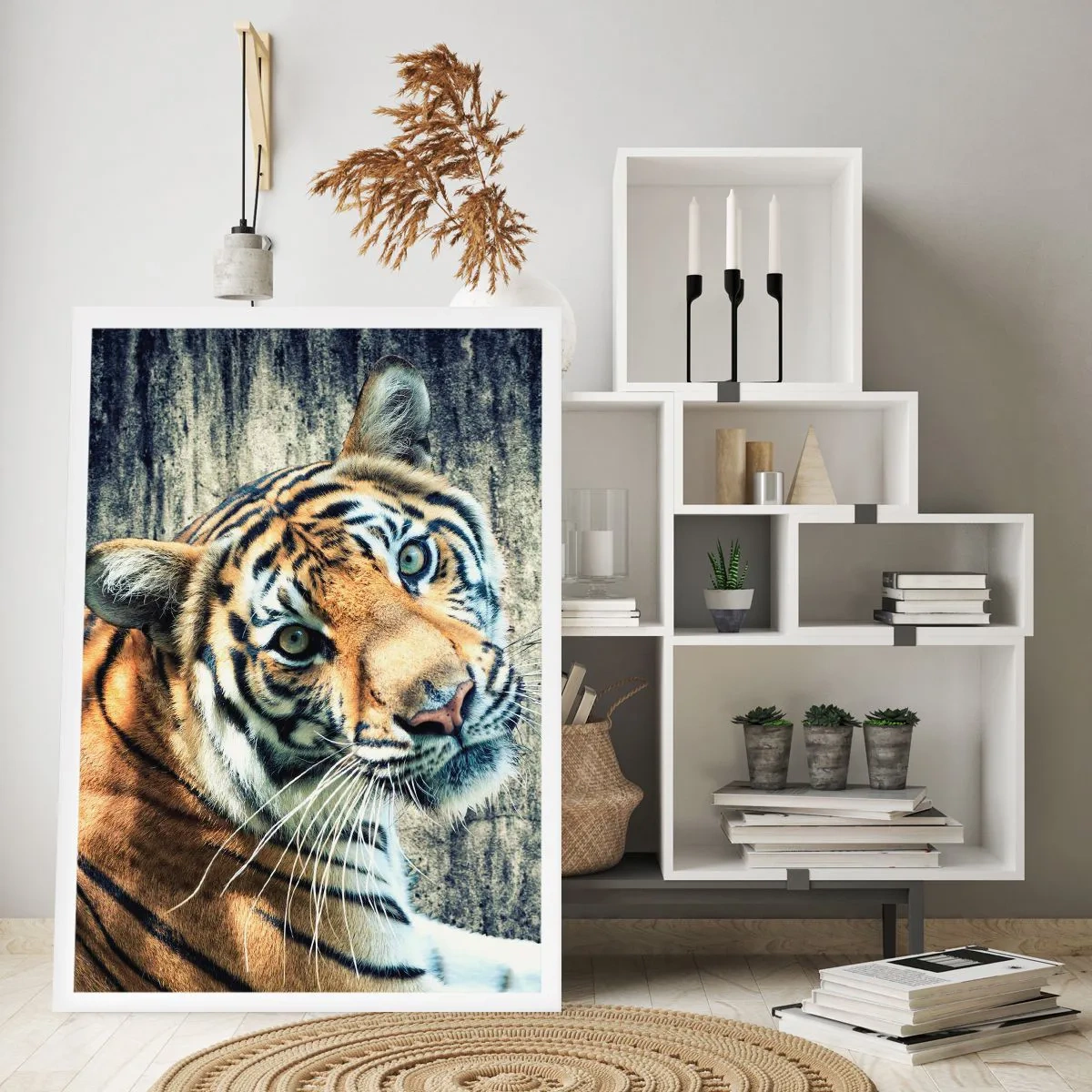 Poster - Portrait in Lichtstrahlen - 40x50 cm