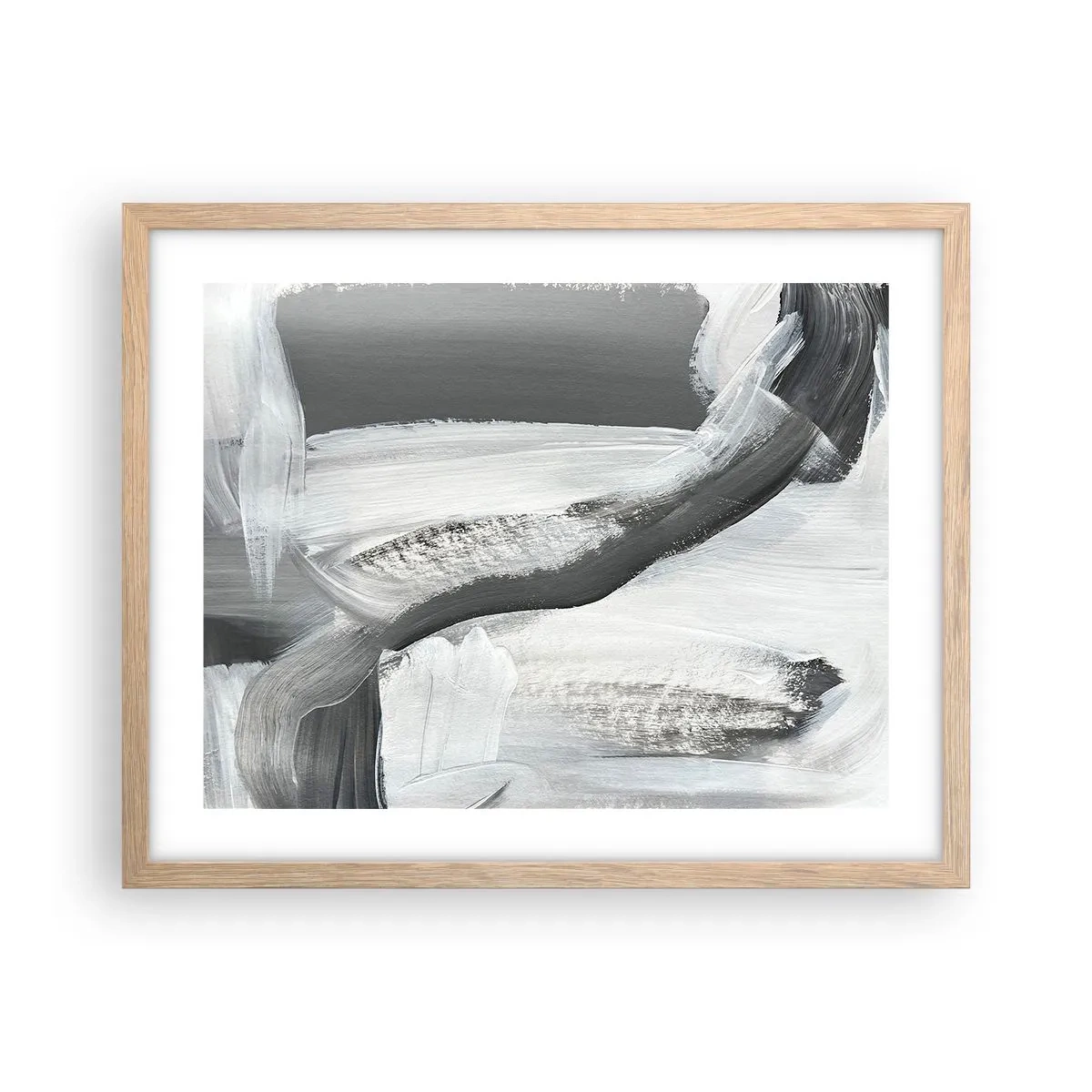 Poster in einem Rahmen aus heller Eiche - Entscheidender Schritt - 50x40 cm