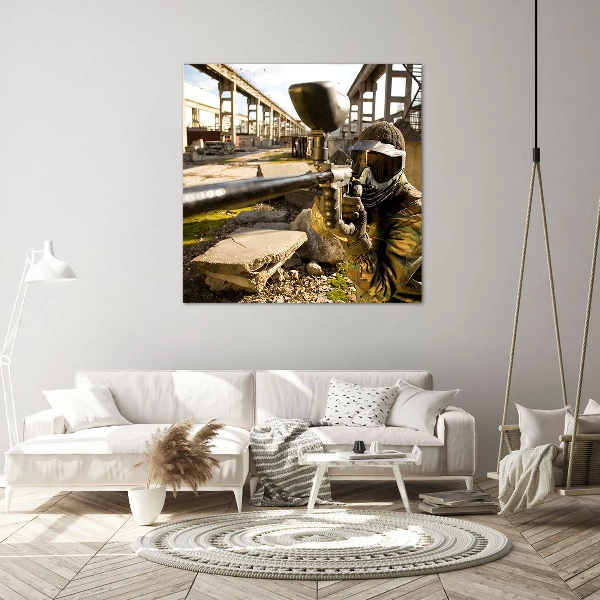 Bild auf Leinwand - Leinwandbild - Auch du kannst ein Held werden - 50x50 cm