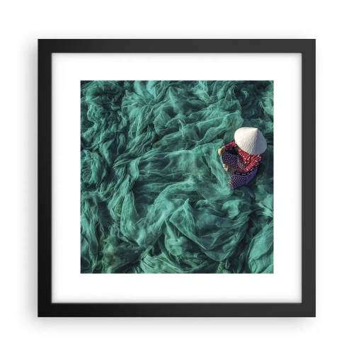 Poster in einem schwarzem Rahmen - In einem Meer aus Netzen - 30x30 cm
