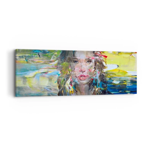 Bild auf Leinwand - Leinwandbild - Hinter der Luft ein Vorhang - 90x30 cm