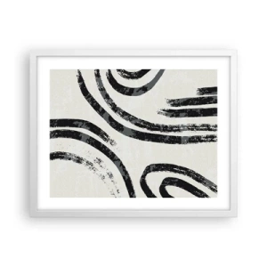 Poster in einem weißen Rahmen - Bei Hälfte angehalten - 50x40 cm