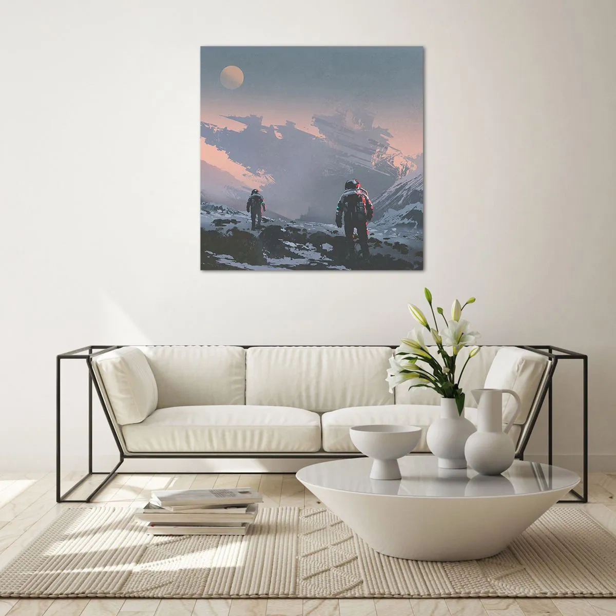 Glasbild - Bild auf glas - Unter einem unbekannten Stern - 60x60 cm