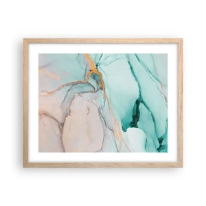 Poster in einem Rahmen aus heller Eiche - Ein Tanz der Formen und Farben - 50x40 cm