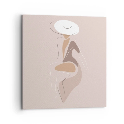 Bild auf Leinwand - Leinwandbild - Eine Dame sein - 70x70 cm