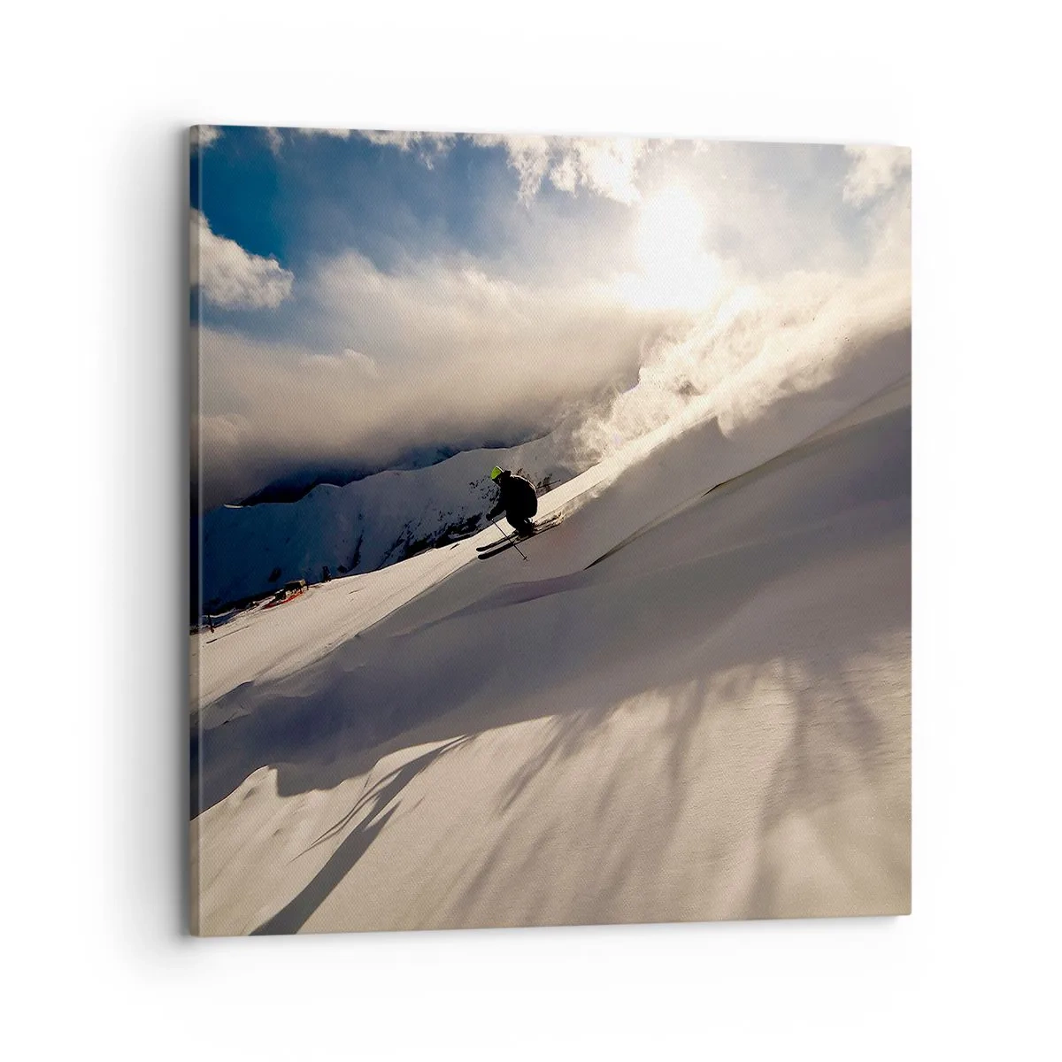 Bild auf Leinwand - Leinwandbild - Bergherausforderung angenommen - 70x70 cm