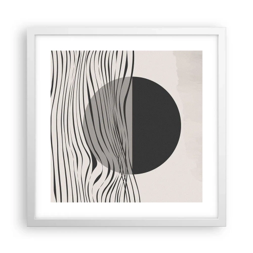 Poster in einem weißen Rahmen - Halbe Komposition - 40x40 cm