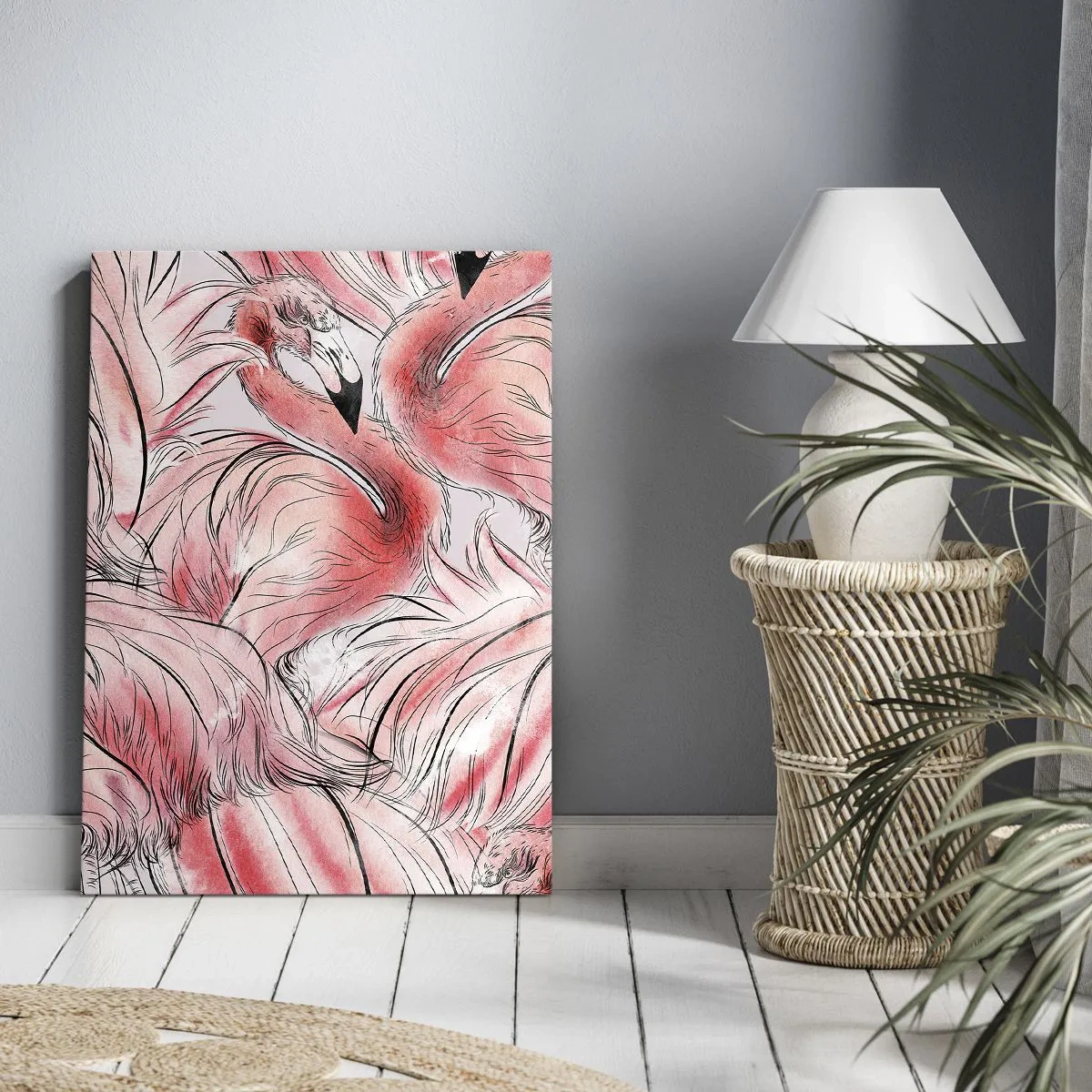 Bild auf Leinwand - Leinwandbild - Bird Corps de Ballet - 65x120 cm