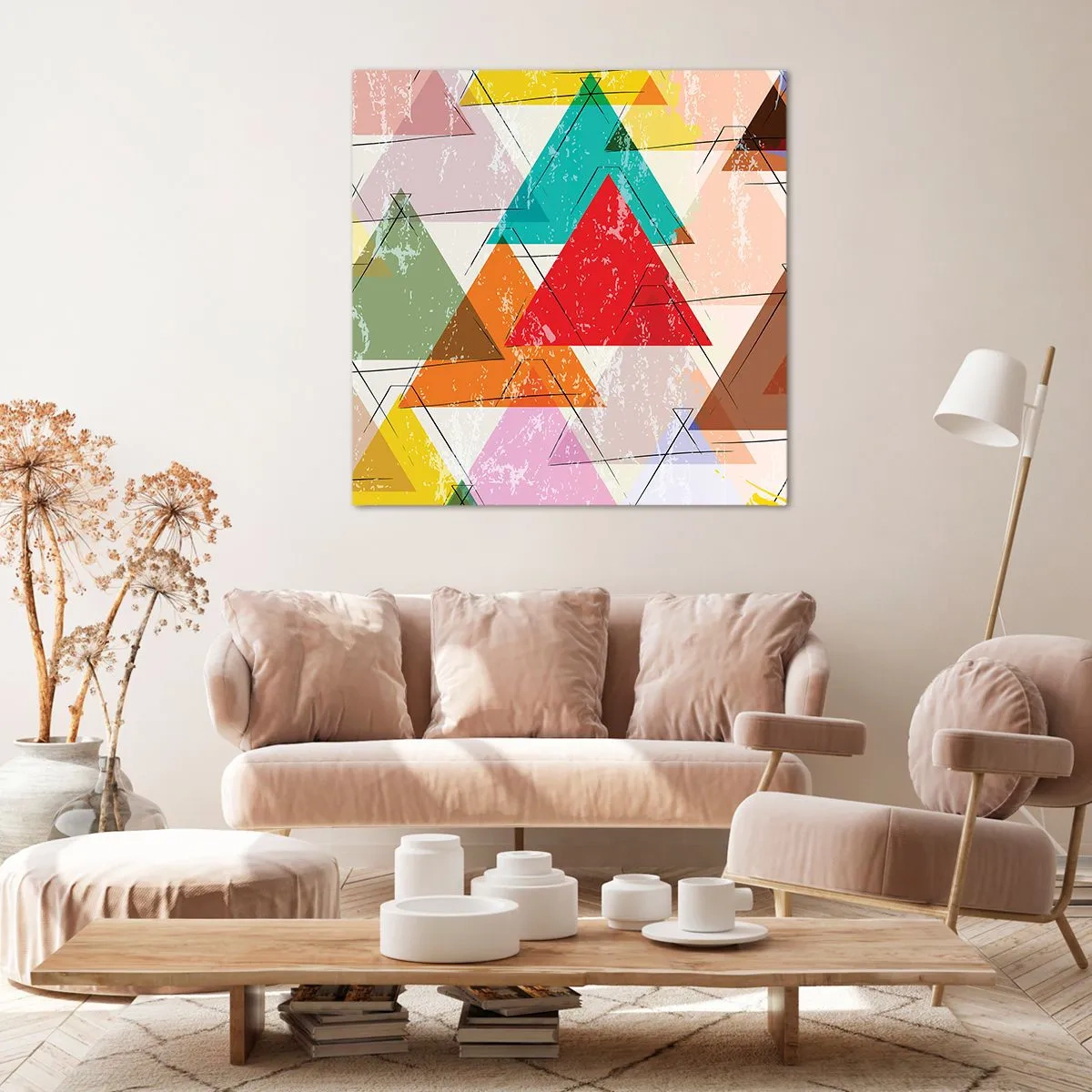 Bild auf Leinwand - Leinwandbild - Drei mal drei - 50x50 cm