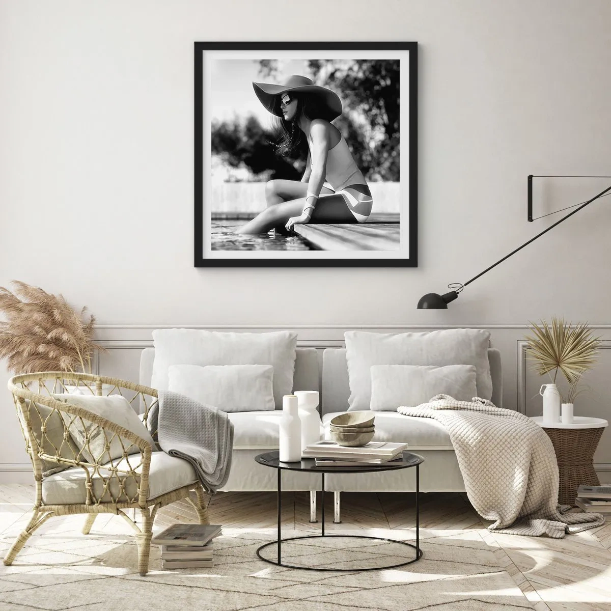 Poster in einem schwarzem Rahmen - Sommertraum - 50x50 cm
