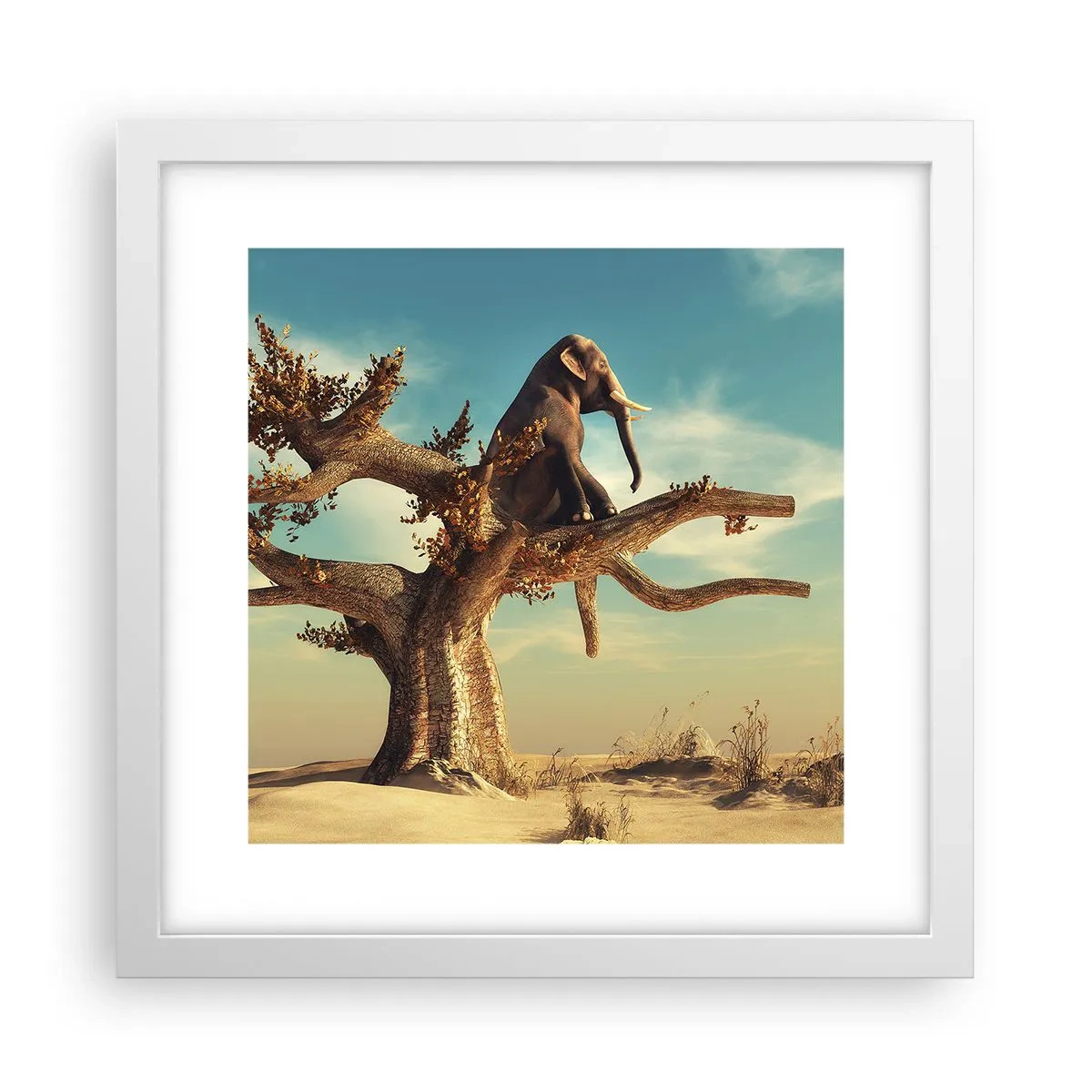 Poster in einem weißen Rahmen - Ein neuer Standpunkt - 30x30 cm