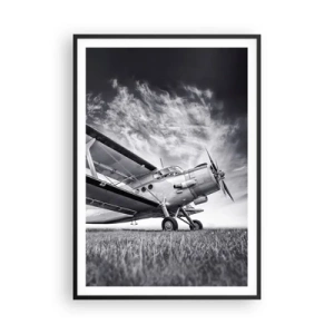 Poster in einem schwarzem Rahmen - Der geflügelte Wanderer - 70x100 cm
