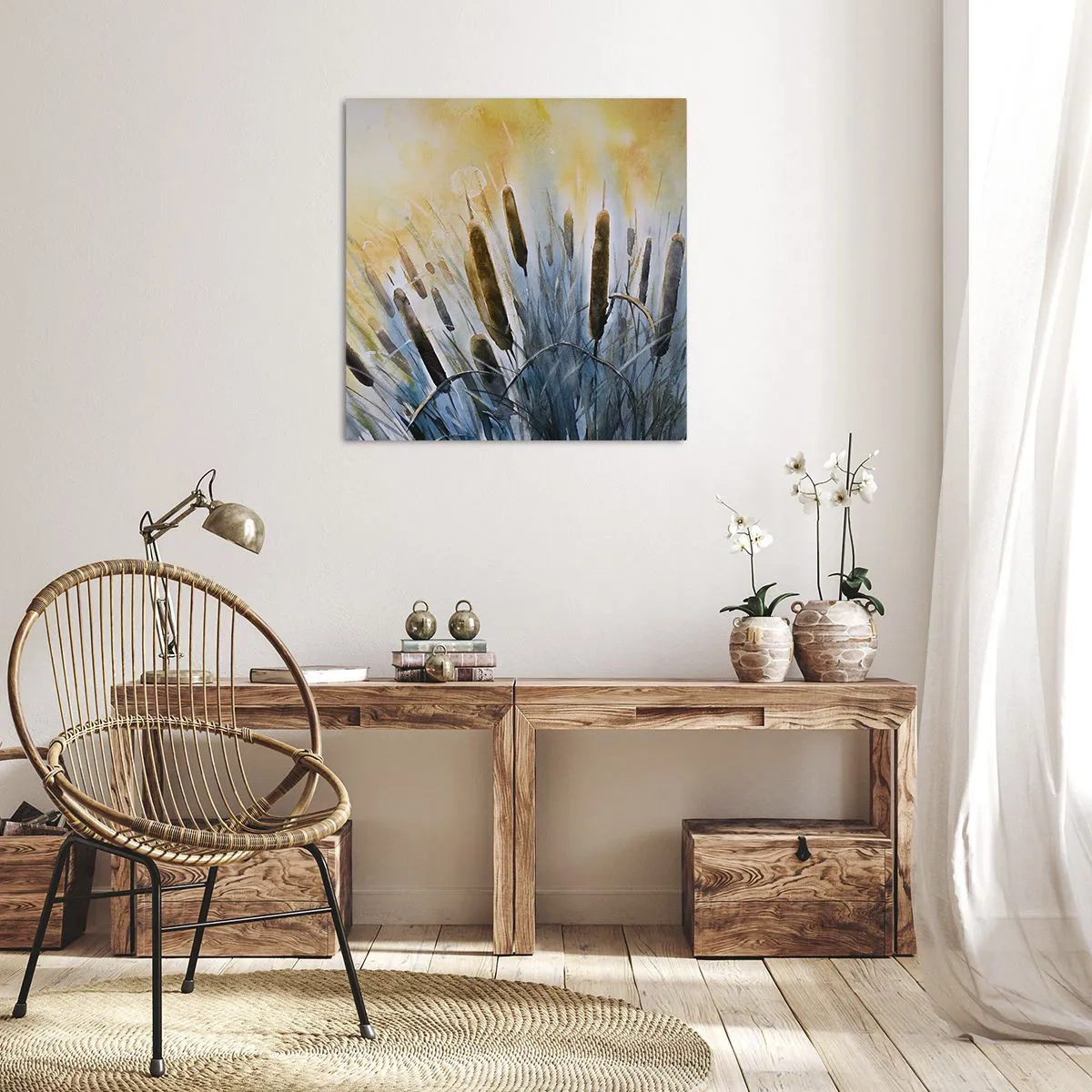 Bild auf Leinwand - Leinwandbild - Die Kälte des Wassers, die Hitze der Sonne - 60x60 cm