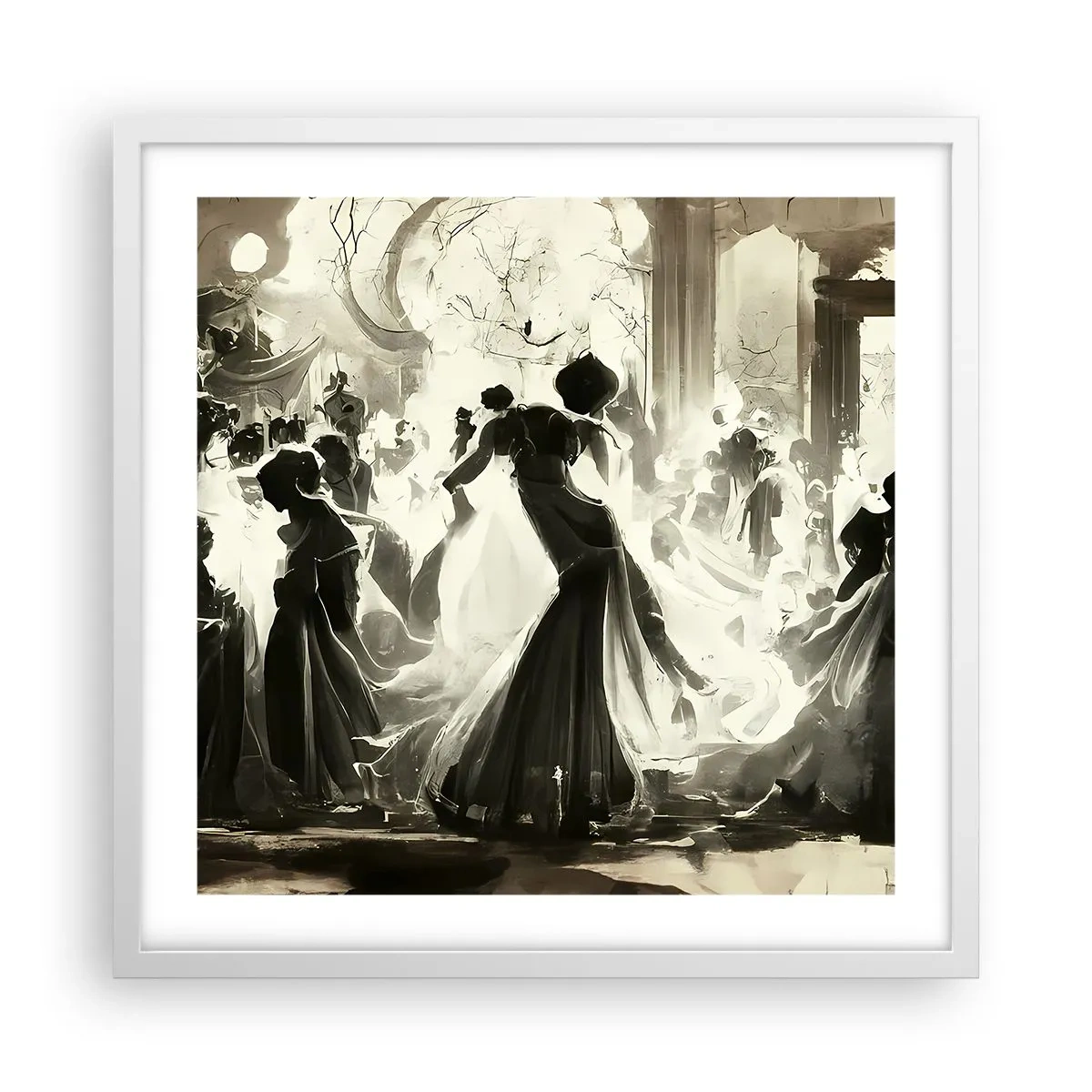 Poster in einem weißen Rahmen - Die große Maskerade - 50x50 cm