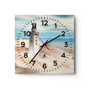 Wanduhr - Glasuhr - Immer aufs Meer starrend - 40x40 cm