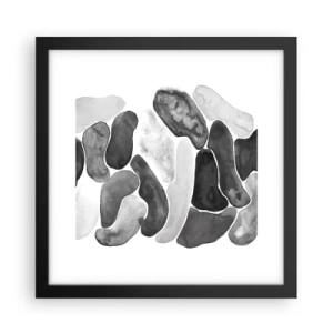 Poster in einem schwarzem Rahmen - Felsige Abstraktion - 30x30 cm