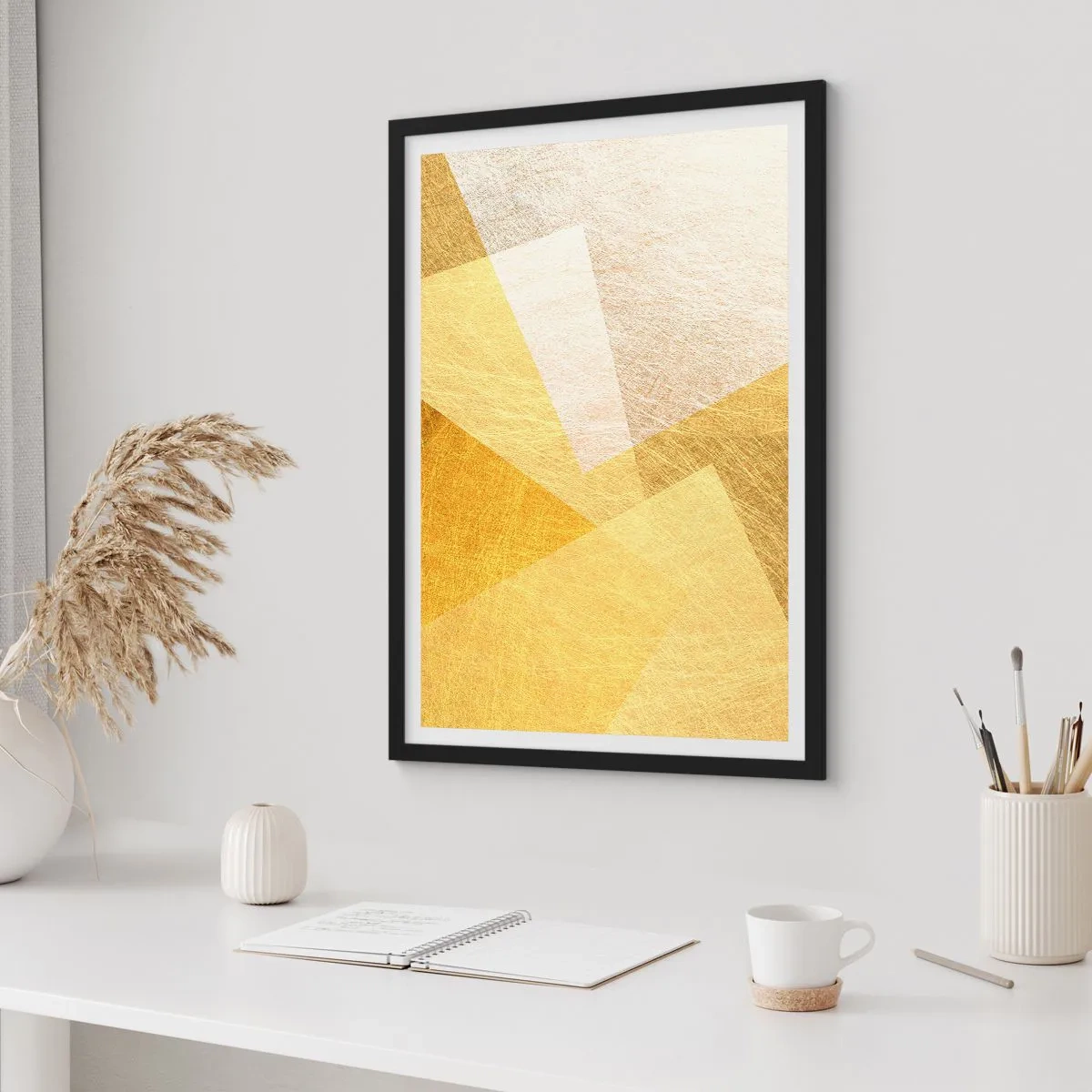 Poster in einem schwarzem Rahmen - Geometriewetter - 30x40 cm