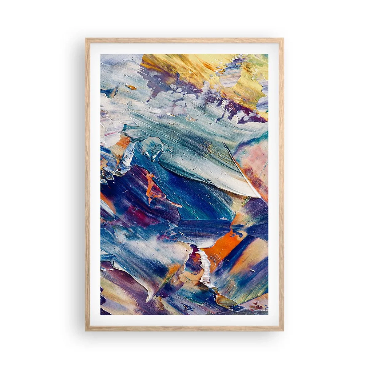 Poster in einem Rahmen aus heller Eiche - Farbverwirrung - 61x91 cm