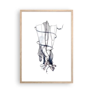 Poster in einem Rahmen aus heller Eiche - Touch-Studie - 50x70 cm