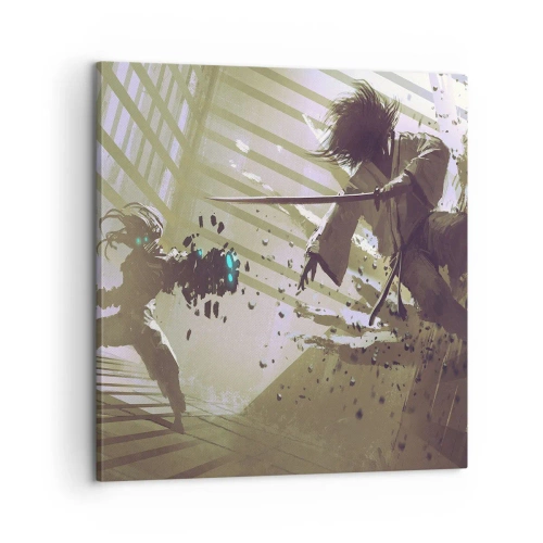 Bild auf Leinwand - Leinwandbild - Und du kannst ein Samurai sein - 60x60 cm