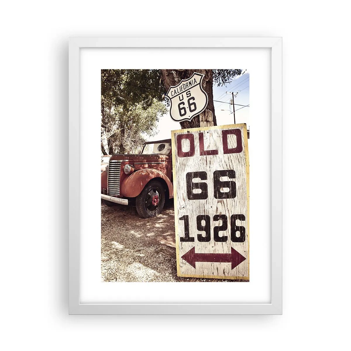 Poster in einem weißen Rahmen - Die Legende der amerikanischen Provinz - 30x40 cm